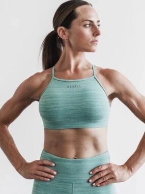 NOBULL Women’s High-Neck Sports Bra - XS - Navy Blue Melange NWT